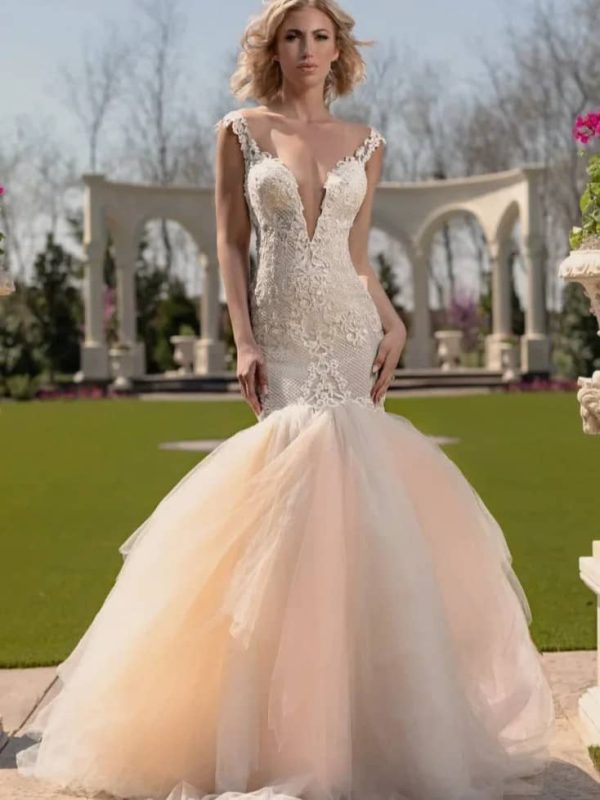 Cherry Blossom Wedding Dress by Naama Navipur