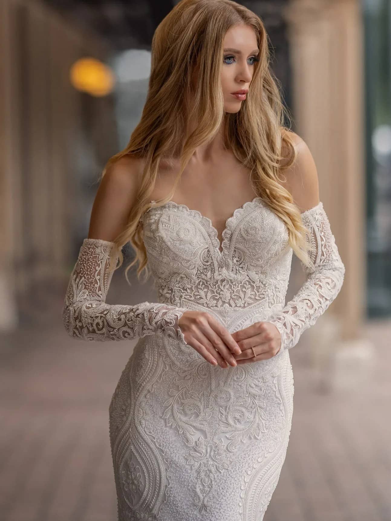 Orchid Wedding Dress by Naama Navipur