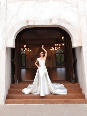 Couture over skirt Wedding Dress by Naama Navipur