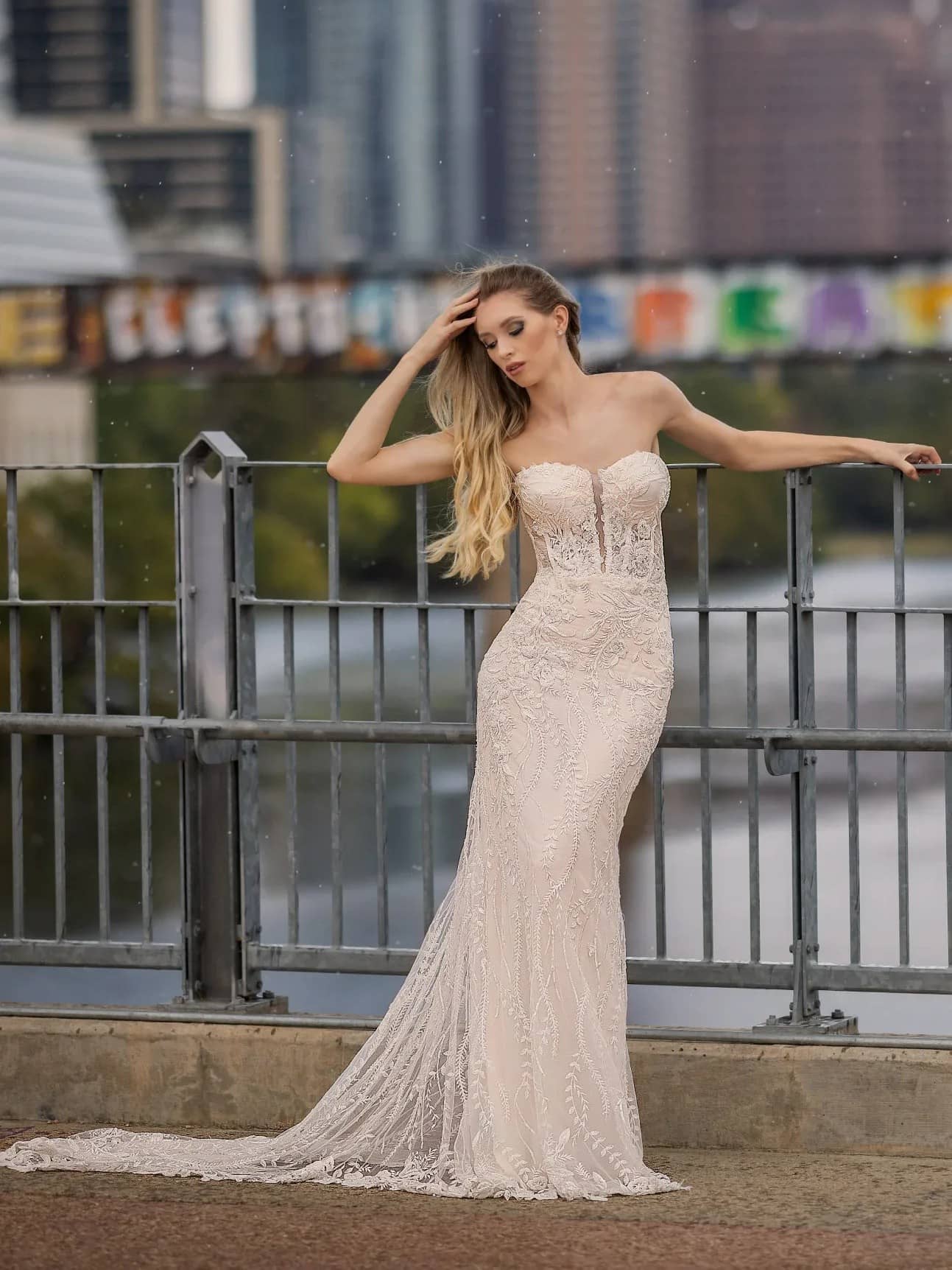 lavender Wedding Dress by Naama Navipur