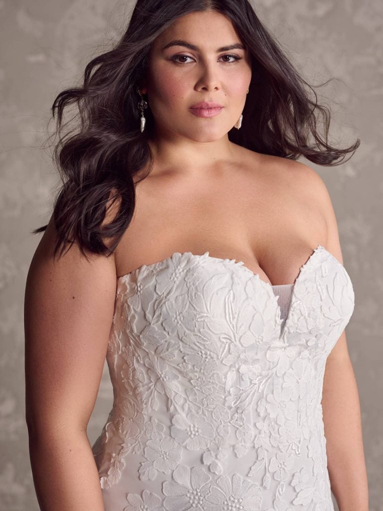 Maggie Sottero Demetria A Line Plus size wedding dresses San Diego