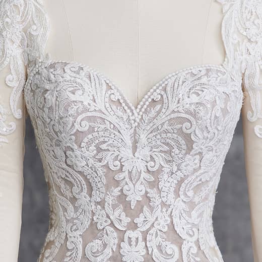 Sottero and Midgley Newport Sheath Wedding Dress Neckline