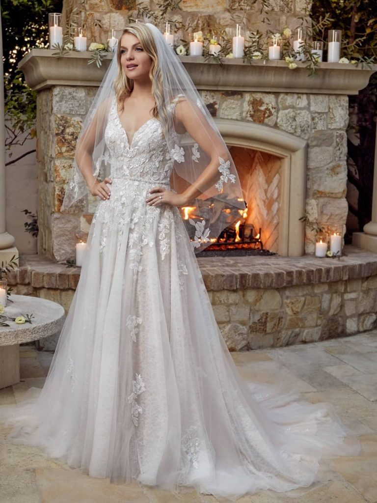 Casablanca Lucy A Line Modern minimalist wedding dresses