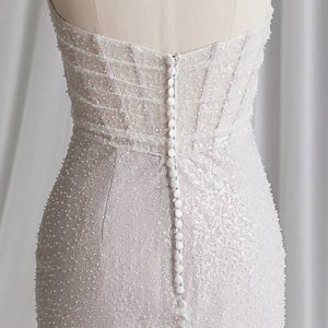 Maggie Sottero Drew Fit and Flare Wedding Dress Closure