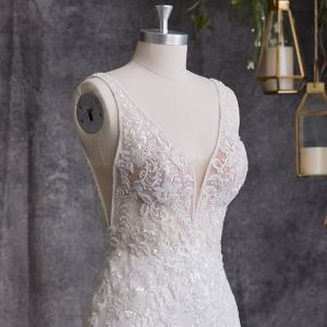 Maggie Sottero Estella Sheath Wedding Dress FrontBodice