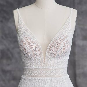 Maggie Sottero Hillary A Line Wedding Dress Neckline