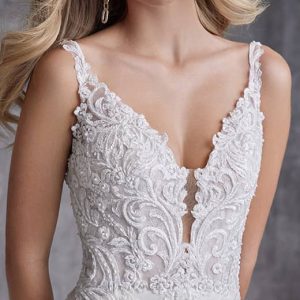 Maggie Sottero Johanna Lane Sheath Wedding Dress Neckline