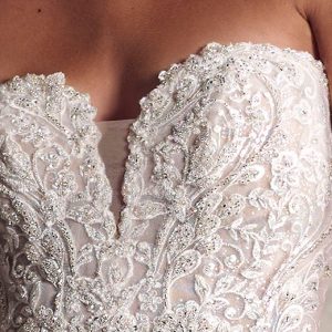 Maggie Sottero Marguerite A Line Wedding Dress Neckline
