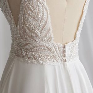 Maggie Sottero Maurelle A Line Wedding Dress Closure