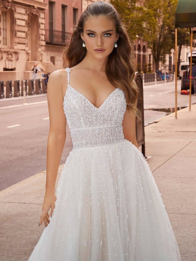 Morilee Jacqueline A Line Modern minimalist wedding dresses