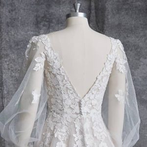 Rebecca Ingram Alexandria A Line Wedding Dress BackBodice 1