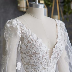 Rebecca Ingram Alexandria A Line Wedding Dress Neckline