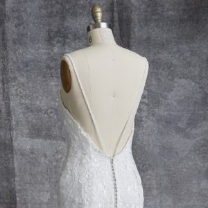 Rebecca Ingram Beatrice Fit and Flare Wedding Dress BackBodice