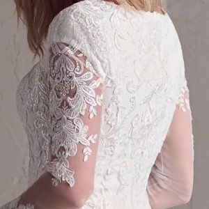 Rebecca Ingram Felicia Leigh Fit and Flare Wedding Dress 24RK147C01 fp07 Closure