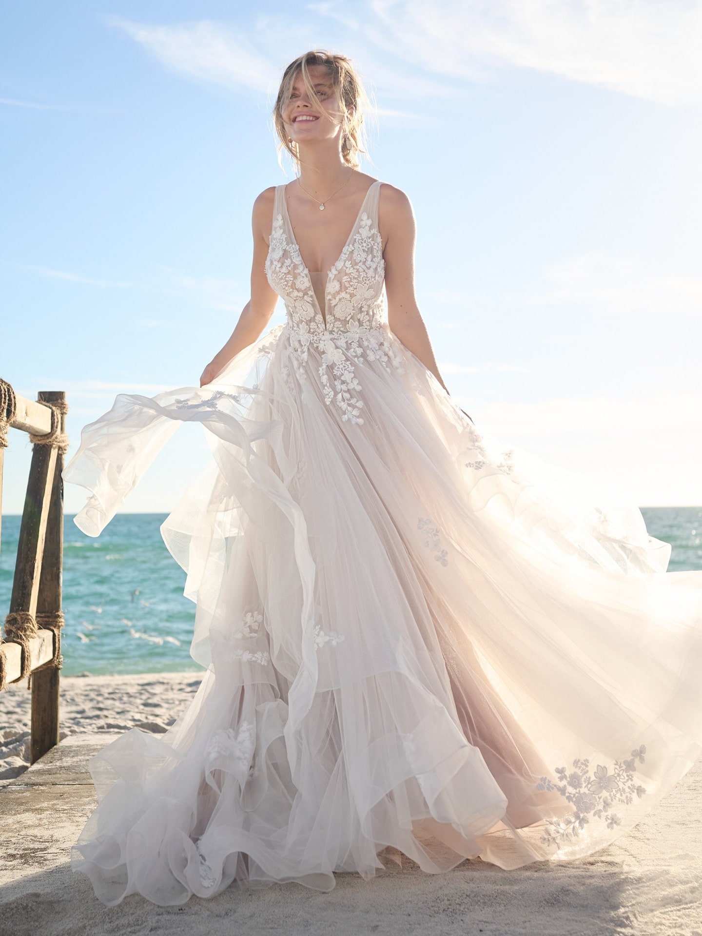 Rebecca Ingram Winona A Line Luxury wedding gowns San Diego