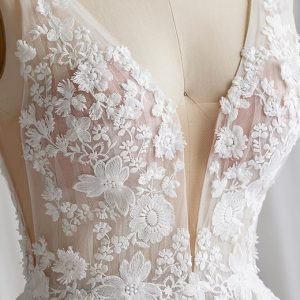Rebecca Ingram Winona A Line Wedding Dress Neckline