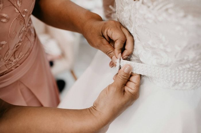 wedding dress fitting