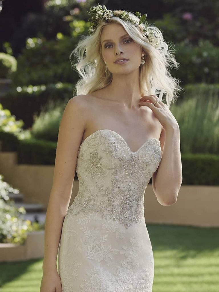 Casablanca Iris Fit and Flare Wedding Gown