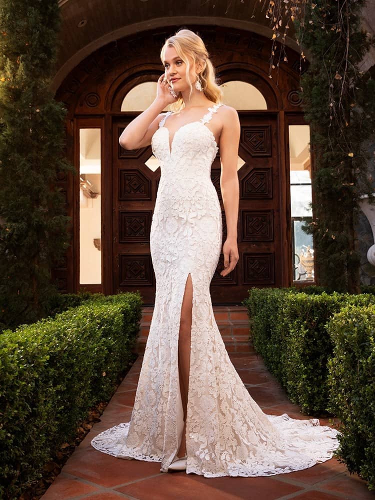 Casablanca Raven Fit and Flare Wedding Dress