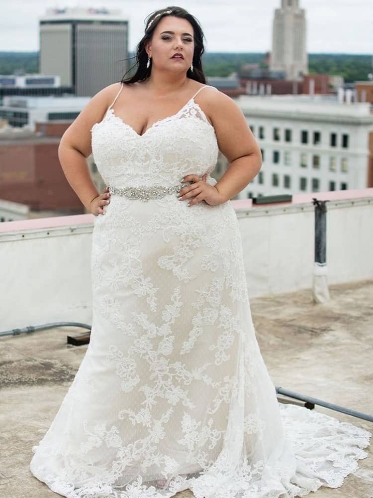 Casablanca Style 1975 Fit and Flare Made to order wedding gowns