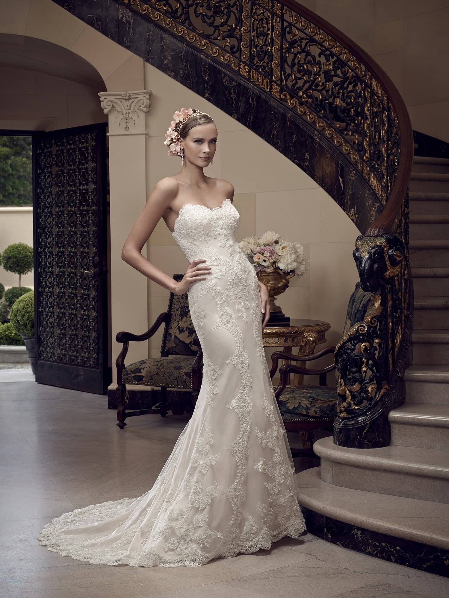 Casablanca Style 2201 Fitted A line Modern minimalist wedding dresses