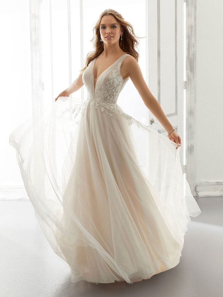 Amanda A Line Wedding Dress by Morilee 03