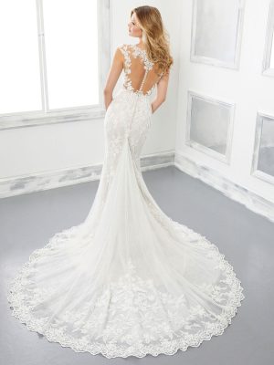 Brinkley Fit and Flare Wedding Dress by Morilee 02