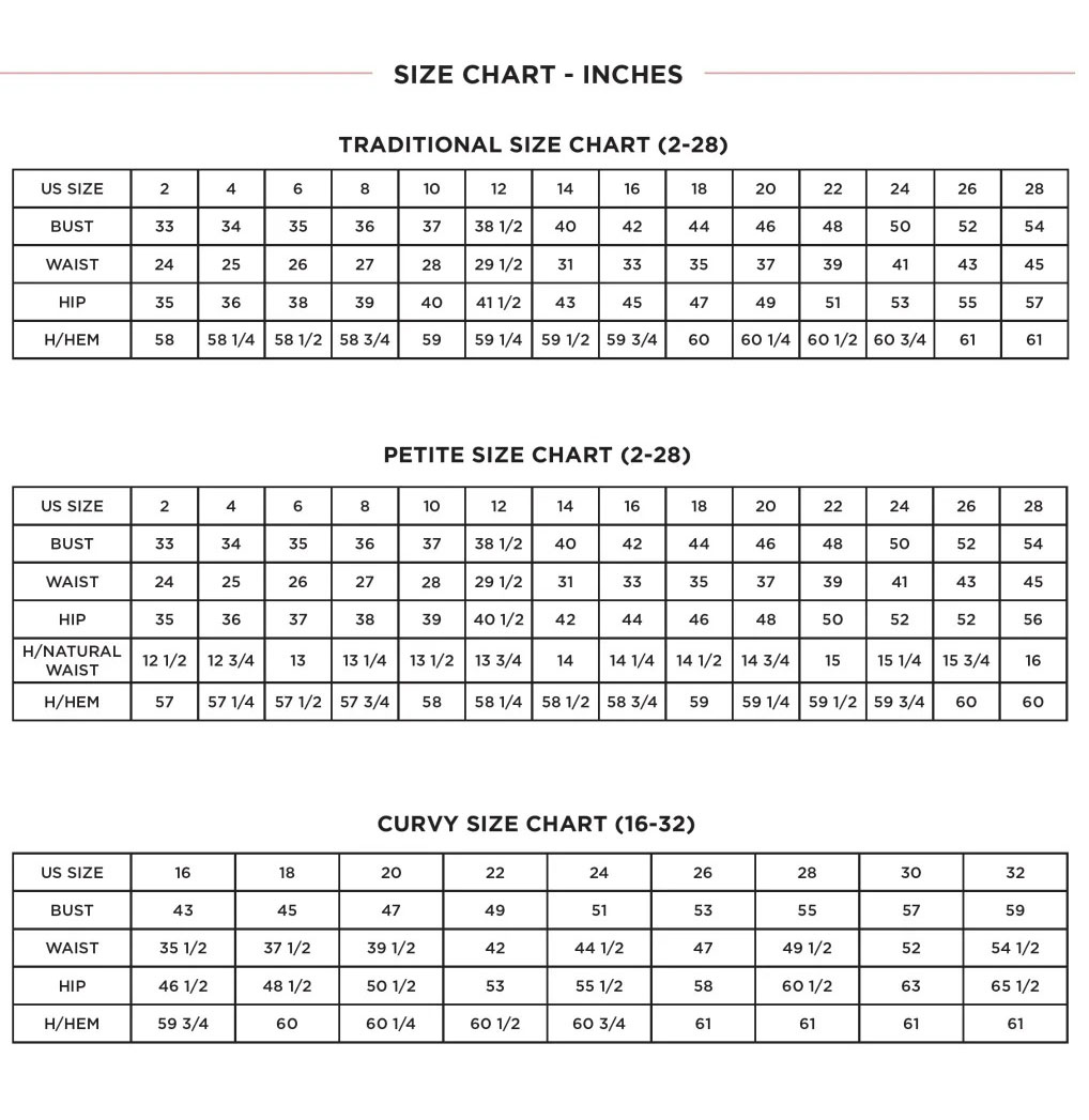 CASABLANCA Size Chart