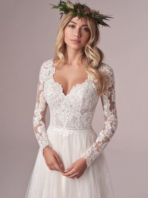 Iris A Line Wedding Dress by Rebecca Ingram 03