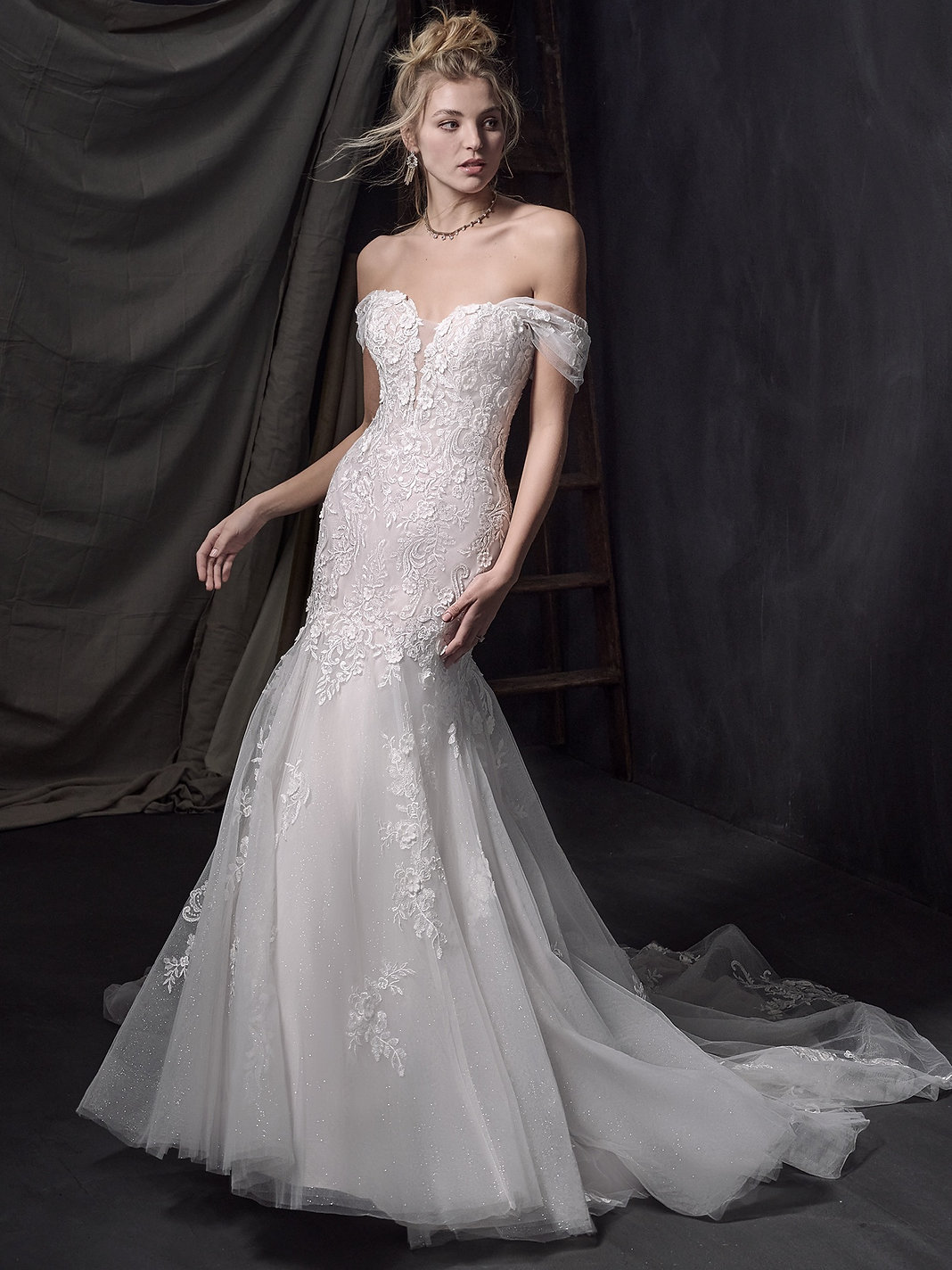 Montecito Fit and Flare Wedding Dress by Sottero Midgley 01