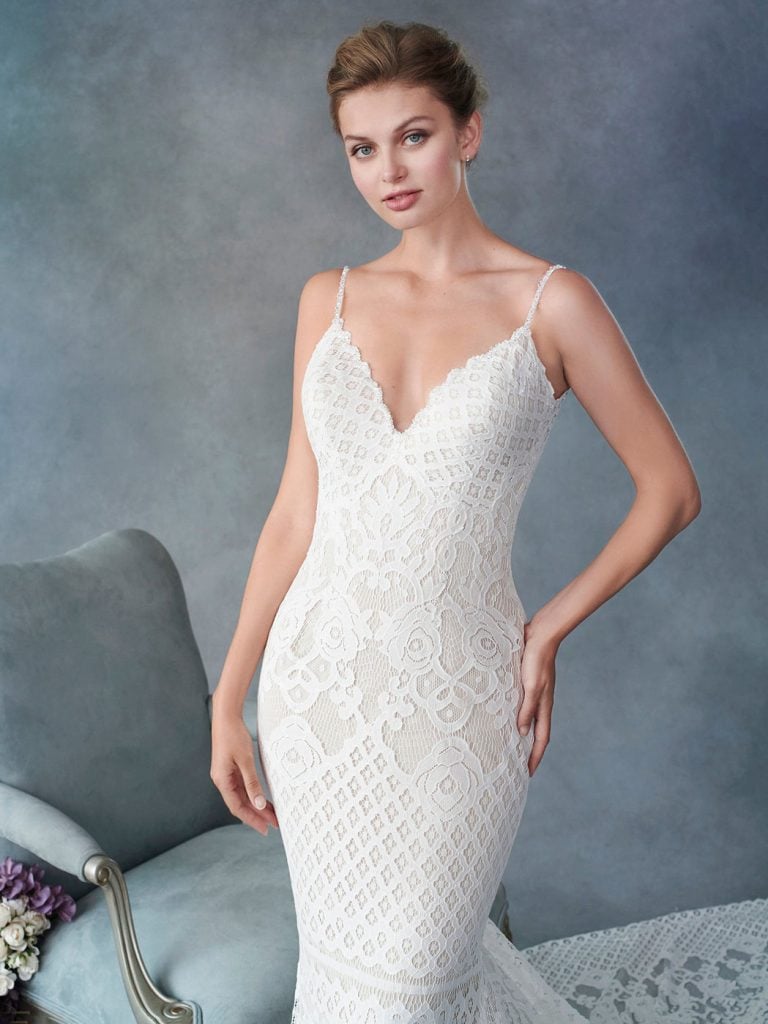 Style 1811 Fit and Flare Wedding Dress by Kenneth Winston 03