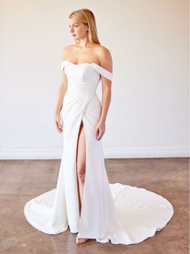 Column wedding dress San Diego