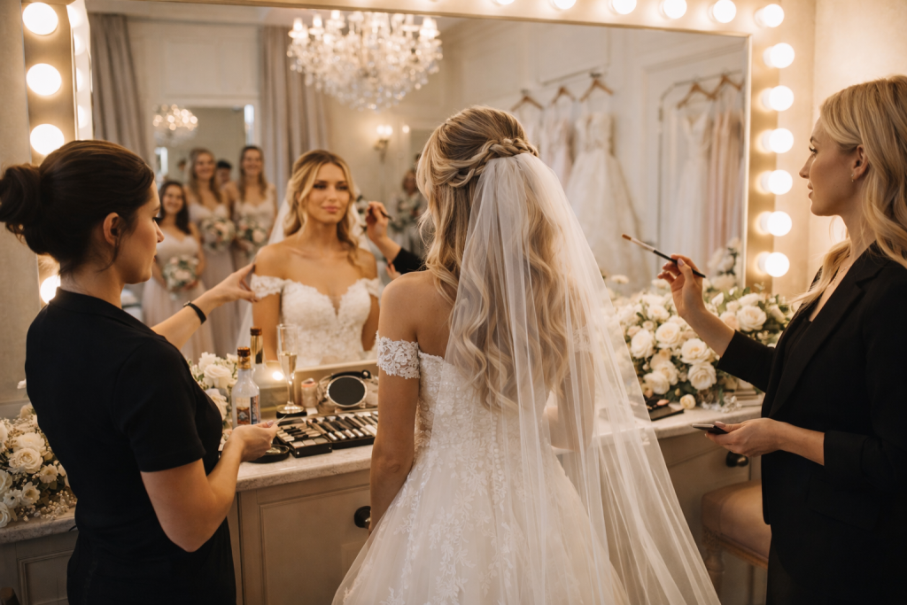 wedding day preparing