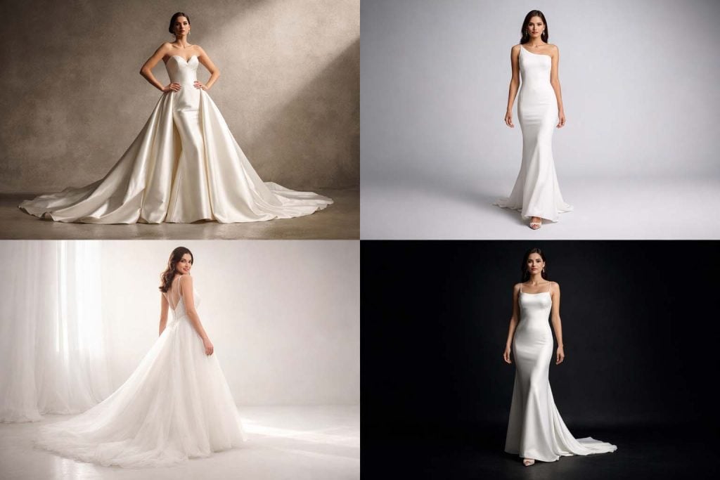 Romantic vs Modern Bridal Gown