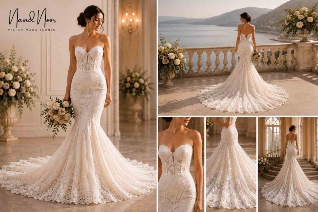 Mermaid vs. Fit and flare wedding dresses