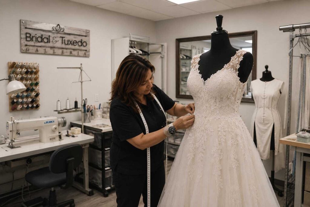 wedding dress alteration near me in san diego