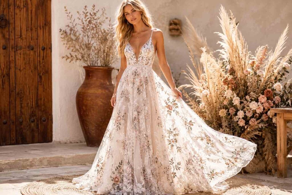 The Anatomy of an Outdoor Bohemian Bridal Gown