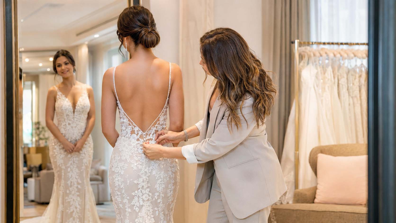Navid Noor collection low back wedding gown
