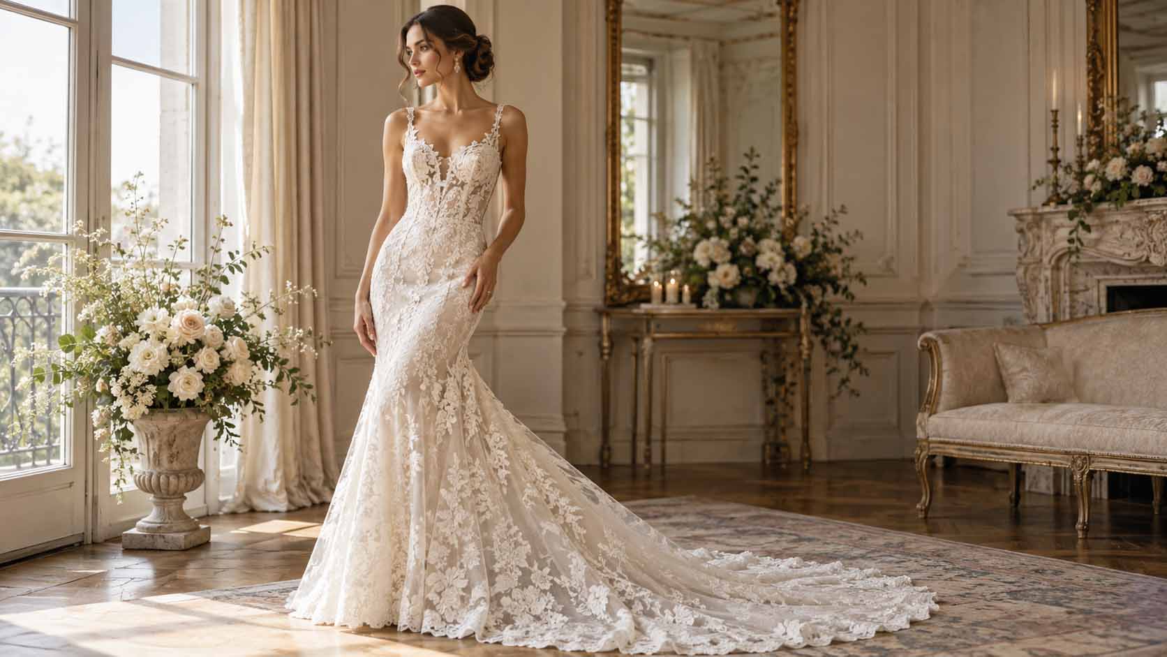Which Lace Type Works Best on a Fit-and-Flare Gown