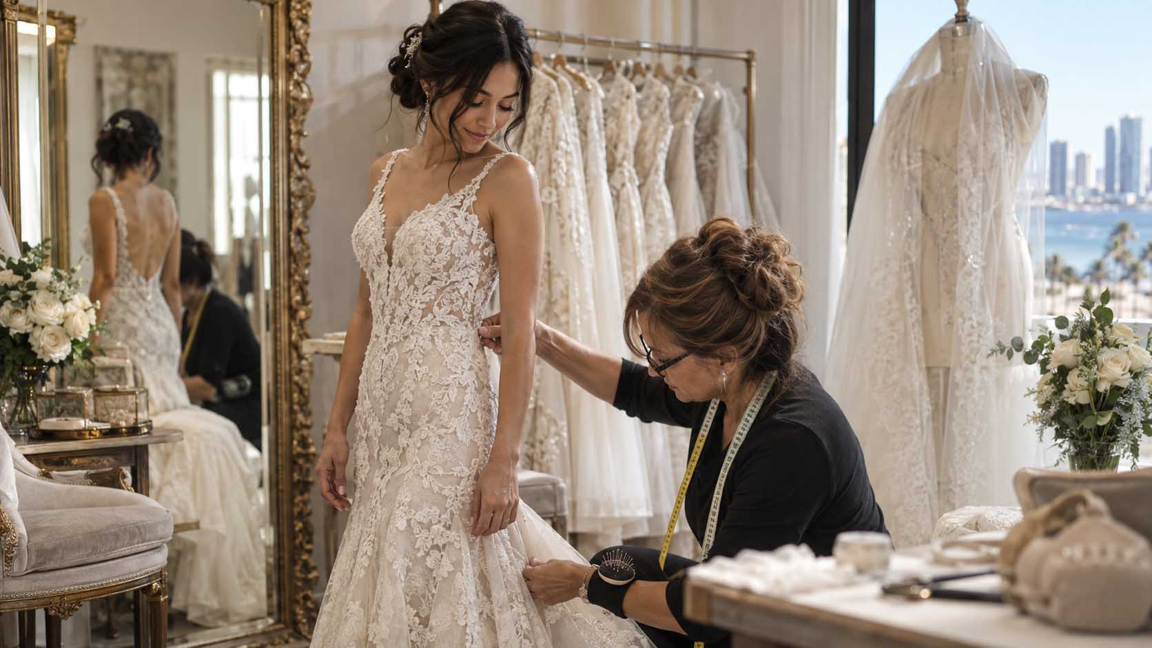 petite size wedding dress alterations in san diego